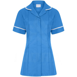 2026 Hot Sale Comfortable Men's Women's Nurse <b>Tunic</b> <b>Short</b> <b>Sleeve</b> Healthcare Uniform <b>Top</b> Notch Collar Workwear with Pockets - Product Image 2