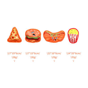 Juguete de Peluche Ecológico con Sonido para Perros, Diseño de Hamburguesa, Pizza y Papas Fritas, Serie de Comida - Product Image 6