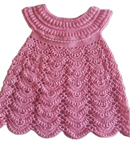 Robe longue décontractée en coton doux au crochet pour bébé, tenue tricotée à la main pour fillettes, style bohème vintage avec dentelle, personnalisable OEM, vente en gros - Product Image 3