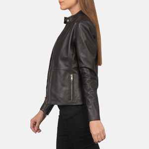 Chaqueta Bomber de Cuero de Oveja Genuino Negro, Totalmente Personalizable, Resistente al Viento, Alta Calidad, Precio Económico, Otoño, Primavera, Invierno - Product Image 2