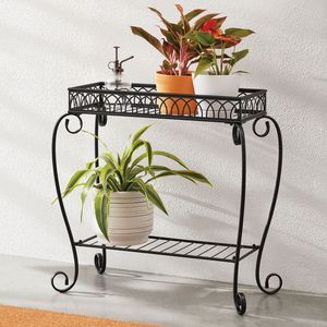 Support de pot de fleurs décoratif en fer avec un design élégant pour le salon, le jardin, la terrasse et la décoration intérieure - Product Image 6