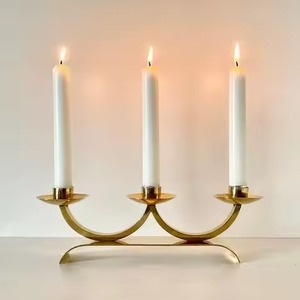 Support à bougies en métal moderne, élégant, pour table, centre de table, décoration intérieure - Product Image 4