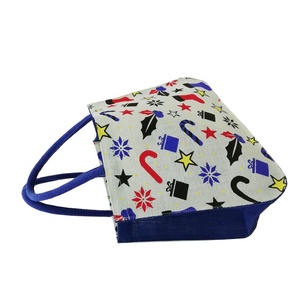 Bolsas de compras Tote Fashion all over Print bolsas de yute fabricadas en India Bengala Occidental precio barato producto de alta calidad - Product Image 5