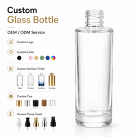 Flacon pulvérisateur de parfum en verre personnalisé avec bouchon pompe doré, atomiseur de parfum vide rechargeable, conteneur cosmétique pour emballage de parfum