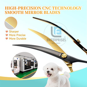 Tijeras Curvas de Acero Inoxidable de Alta Calidad para Peluquería Canina, Fabricadas en Pakistán, Precio al por Mayor - Product Image 6