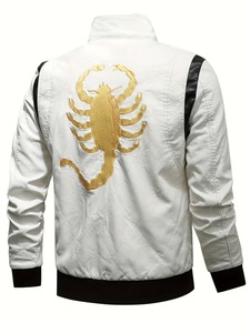 Chaquetas de Motocicleta de Cuero para Hombre, Nuevas, a la Moda, con Bordado en la Espalda, Logotipo Personalizado, Impermeables, Transpirables, para Invierno y Exteriores - Product Image 6