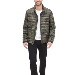 Look New Men's Lightweight Camo Puffer Jacket water-resistant quilted <b>bubble</b> <b>coat</b> warm winter and stylish streetwear look - Product Image 1