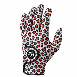 Gants de golf personnalisés en cuir véritable, impression personnalisée, paume souple, protection antidérapante, gants de golf Cabretta personnalisés pour femmes - Product Image 1