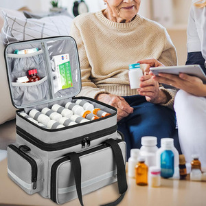 Pochette médicale en cuir imperméable de qualité supérieure pour le transport d'articles d'urgence et de médicaments de voyage, en vente à bas prix - Product Image 6