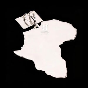 Luxury <b>Iced</b> <b>Out</b> Africa Map Shape Pendant VVS Diamond Hip Hop Outlines Map Charm For Rope <b>Chain</b> Custom Hip-Hop Jewelry Men Gift - Product Image 2