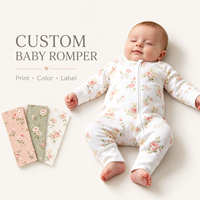 Combinaison-pyjama pour bébé à manches longues et col rond en fibre de bambou certifiée CPC, antibactérienne et respirante, vêtements pour bébé en position sur le ventre