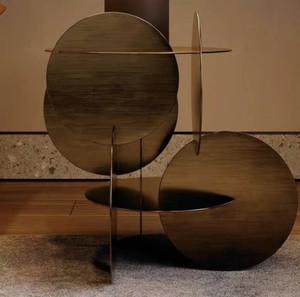 Mesa Auxiliar Moderna de Metal / Mesa Decorativa de Metal, Acero y Aluminio, Estilo Contemporáneo de Lujo, Personalizable, Mueble para Sala de Estar - Product Image 6