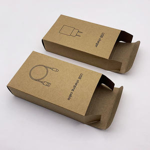 Cajas de papel reciclado personalizadas de alta calidad, cartón grueso de 350 g/m², cajas de papel kraft, cajas de embalaje para regalos y cargadores. - Product Image 1