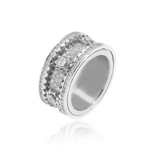 Bague en platine avec diamants ronds brillants naturels certifiés GIA, bijoux de luxe pour femmes, bague de fiançailles - Product Image 1
