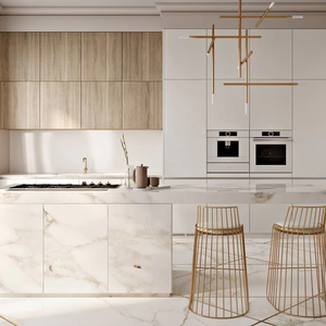 JY Project Customized Furniture 2026 Modern Design Economical MDF Water Resistant Easy Clean Easy Installation Kitchen <b>Cabinet</b> - Product Image 2