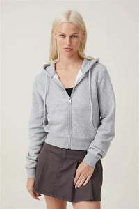 เสื้อฮู้ดเอวลอยสำหรับผู้หญิงทำจากวัสดุคุณภาพสูงเสื้อครอป - Product Image 5