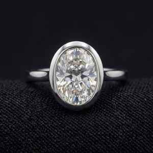 Bague solitaire de luxe en diamant ovale 3,5 carats, platine PT950, certifiée IGI, pour fiançailles et mariage, minimaliste, haute caratage - Product Image 6