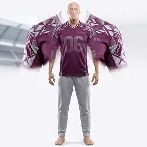 Jersey de Fútbol Americano Color Borgoña para Hombre, Número Personalizado, Ropa Deportiva, Uniforme de Equipo de Alto Rendimiento - Product Image 4