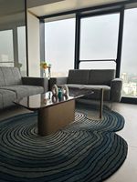 Teal Twister Anpassbarer Moderner Hochfloriger Dicker Neuseeländischer Woll-Handgetufteter Ovaler Gebetsteppich mit Latex-Rückseite, Anti-Shed, Anti-Fleck