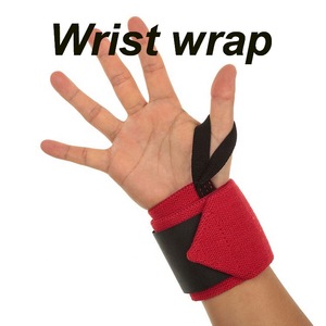 GAF Natural Rubber PVC Breathable High Elastic Anti-Slip <b>Straps</b> Heavy Duty Weightlifting Gym Wrist Support Thumb Wraps Hook Loop - Product Image 4
