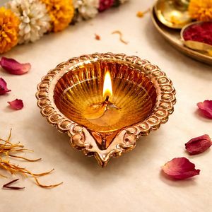 Lámparas de Aceite Ligeras (Deepam) para Puja, Aarti, Decoración Diwali, Colección Elegante para el Hogar, Templo u Oficina - Product Image 3