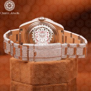 Montre de luxe pour homme Charm_Jewells, boîtier en acier inoxydable, cadran analogique 40 mm, verre saphir, mouvement mécanique, étanche 10 bars - Product Image 4