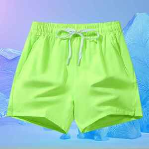 Shorts de plage en polyester pour hommes, Nouveaux shorts de sport amples d'été pour activités de plein air, en soie glacée à séchage rapide - Product Image 6