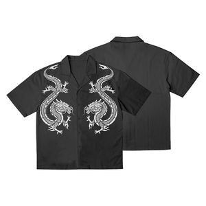 Chemise graphique de haute qualité pour hommes, manches courtes, coupe ample, style streetwear hawaïen - Product Image 2