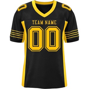 Camiseta de Fútbol Americano al por Mayor, Tejido Transpirable, Sublimación, Nombre y Número del Equipo Personalizados, Fabricante de Ropa Deportiva - Product Image 1