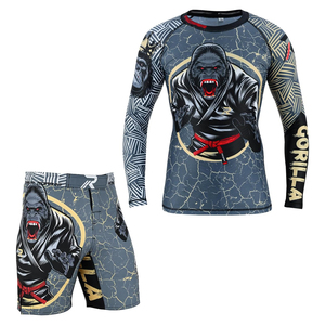 Men's Tiger Print Rash Guard Set Full Sleeve Quick Dry <b>Athletic</b> Training Kit Sublimation Printed Sport Wear - Product Image 5
