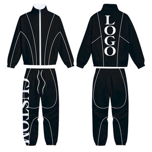 Trending Design Men Unisex Windbreaker Tracksuits 100% Polyester Nylon Waterproof Casual Wear 2 Pic <b>Jacket</b> & Trouser Sets - Product Image 4