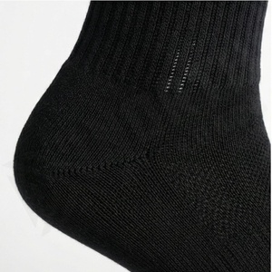 <b>Black</b> Knee High <b>Socks</b> Solid Color Knitted Breathable Casual Wear for Adults Regular Style - Product Image 4