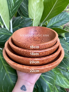 ชามไม้มะพร้าวธรรมชาติทำมือ เป็นมิตรกับสิ่งแวดล้อม ชามเสิร์ฟไม้ ภาชนะครัวที่ยั่งยืน ผู้จัดจำหน่ายสินค้าจำนวนมาก - Product Image 6