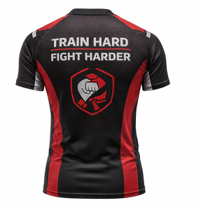 Camiseta de Compresión Unisex UPF50 para MMA y BJJ, Personalizada al por Mayor, Sublimada, Ropa de Gimnasio de Manga Corta, Antibacteriana - Product Image 2