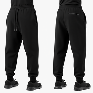 Pantalon de jogging unisexe en molleton épais de qualité supérieure, coupe décontractée, en coton personnalisé, pour tenue décontractée – Grande Vente - Product Image 4