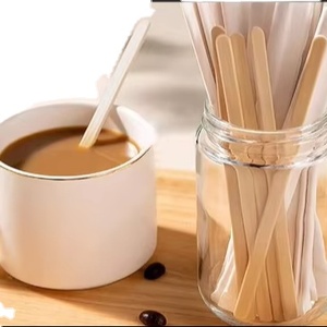 ไม้คนกาแฟไม้ไผ่แบบขายส่ง ไม้คนชาแบบแบนจากไม้ธรรมชาติ ย่อยสลายได้ สำหรับใช้ในร้านกาแฟและร้านอาหาร - Product Image 6