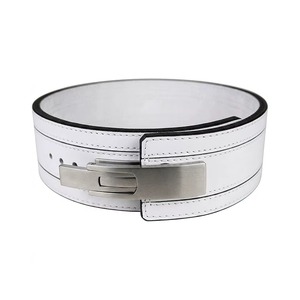 Custom Logo New Design 10mm Cowhide Unisex <b>Powerlifting</b> <b>Belt</b> Lever Buckle Heavy Duty Adjustable Strong Professional Training - Product Image 5