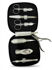 AQDAS INDUSTRIES Professional Durable <b>Manicure</b> Pedicure <b>Kit</b> 6-Piece Stainless Steel Right-Handed Scissors Nipper Tweezers - Product Image 3