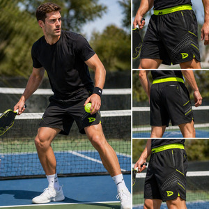 Shorts de pickleball sportifs pour hommes Dravelle Industry OEM, séchage rapide, taille élastique, Spandex/Polyester, pour marque privée - Product Image 6