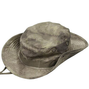 Custom Canvas Fisherman Summer Waterproof Quick Dry Custom logo Embroidery Designer Wide Brim Bucket <b>Hats</b> With Strap for <b>Men</b> - Product Image 1