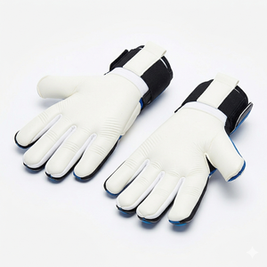Gants de gardien de but de football, cuir intégral, légers, antidérapants, respirants, fermeture à scratch réglable, unisexe - Product Image 3