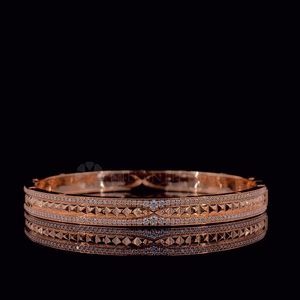 Bracelet élégant en diamant de laboratoire rond Zerol 10K 14K 18K Bracelet en ligne de serpent étincelant en or massif cadeau de luxe pour elle - Product Image 6