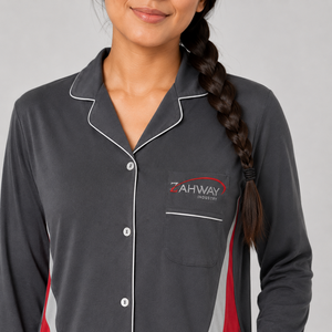 Ensemble de pyjama pour femmes écologique, impression personnalisée, coton respirant, léger, confortable, ensemble de vêtements de nuit pour femmes, fournisseur en gros - Product Image 6