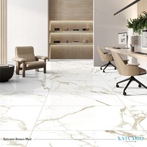 Azulejo de Porcelana Vitrificada Blanco Brillante Pulido de Gran Tamaño 600x1200mm Personalizado, Económico y de Calidad para Piso con Logotipo - Product Image 3