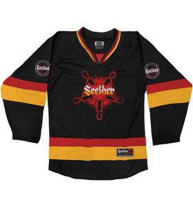 Maillot de hockey sur glace personnalisé OEM, 100% polyester, transfert thermique ou broderie, fabricant en gros - Product Image 3