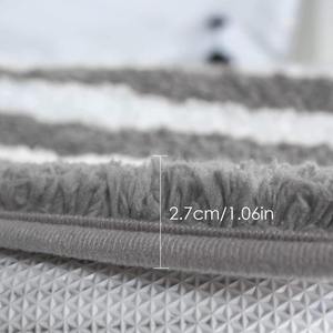 Alfombra de Baño Rectangular de Chenilla y Algodón Sólido, Diseño de Lujo, Absorbente, Antideslizante, con Base de Goma Ecológica, Moderna para Baño - Product Image 6