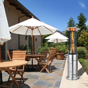 Riscaldatore da Esterno Premium in Acciaio Inox con Tubo in Vetro Rotondo da 41000 BTU, Soluzione di Riscaldamento per Patio - Product Image 4