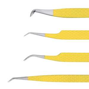 Pince à épiler Maclura pour extensions de cils, en acier inoxydable, pour cils et sourcils, pointe fine, précision, longueur 10 mm - Product Image 4