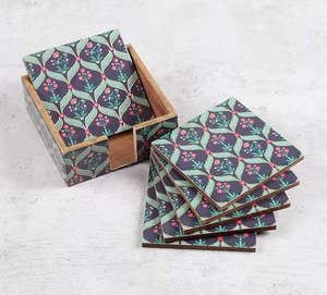 Ensemble de 6 sous-verres en MDF, accessoires de décoration de table pour tasses à thé, mugs à café, verres - Product Image 1