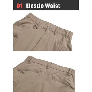 <b>Men's</b> Quick Dry Hiking Pants Khaki Color Zip Fly Water Resistant Regular Fit Outdoor Pants with Pockets All Seasons Wear - Product Image 6